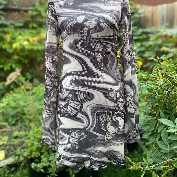 Urban Outfitters UO Alessia Mock Neck Mini Dress Size Medium - Picture 9 of 16